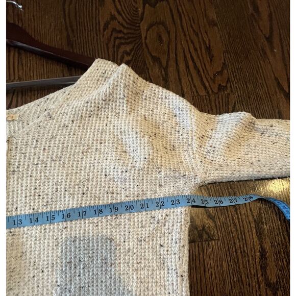 For Thee Womens Size L Waffle Knit V-neck Sweater beige - Picture 6 of 7